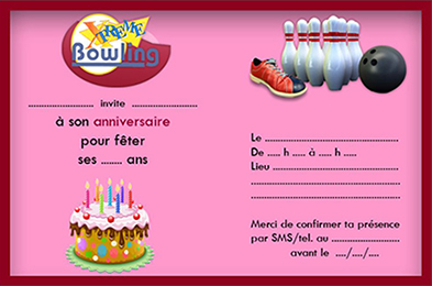 Texte invitation anniversaire bowling