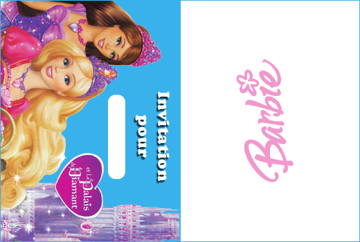 Carte d'invitation anniversaire barbie gratuite à imprimer