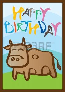 Carte anniversaire bull terrier