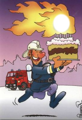 Carte anniversaire gratuite pour pompier
