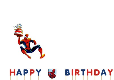 Carte anniversaire spider man