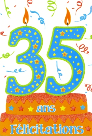 Carte joyeux anniversaire 35 ans