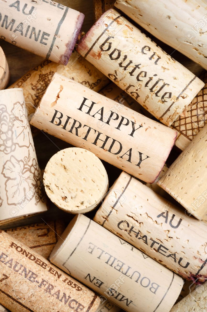 Carte joyeux anniversaire vin