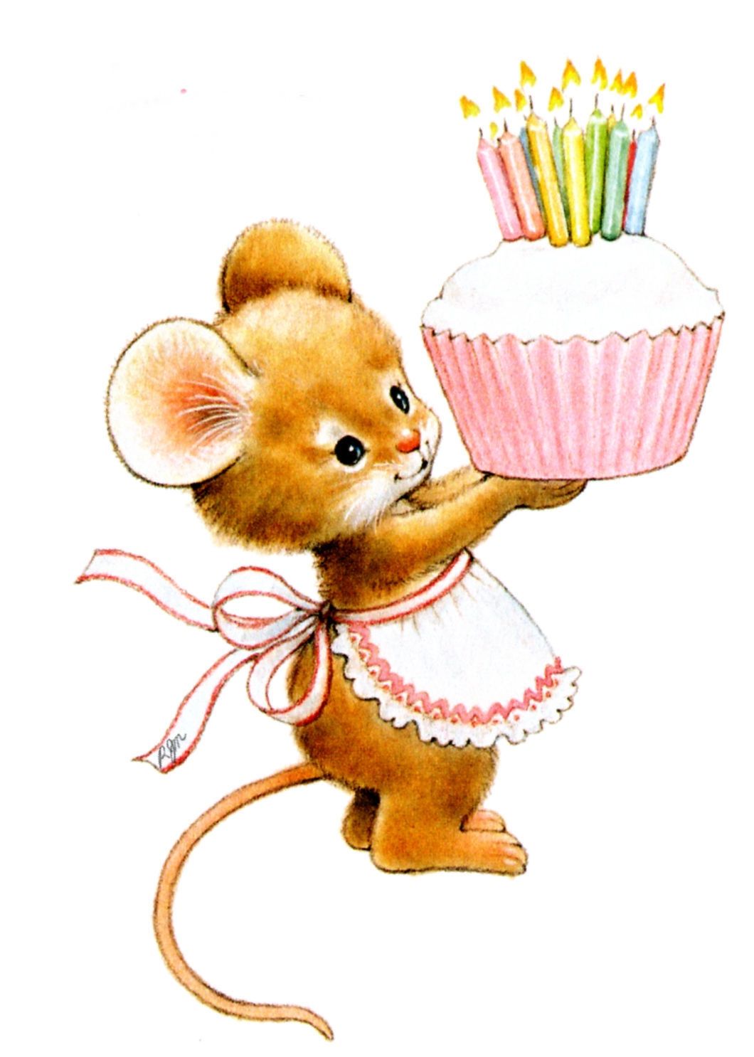 Carte anniversaire petite souris