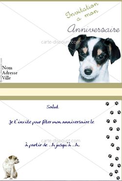 Carte anniversaire chien à imprimer