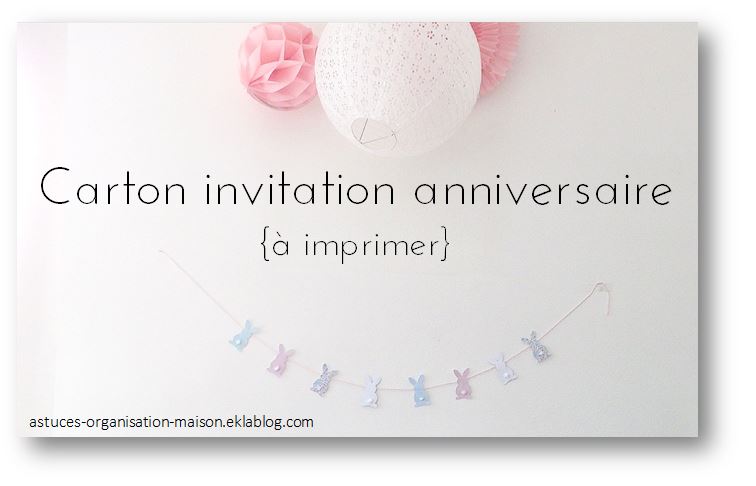 Carte invitation anniversaire fille ado gratuite à imprimer