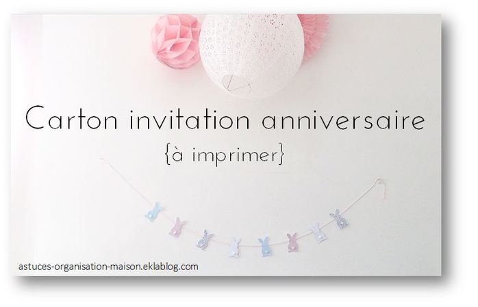 Carte invitation anniversaire à compléter