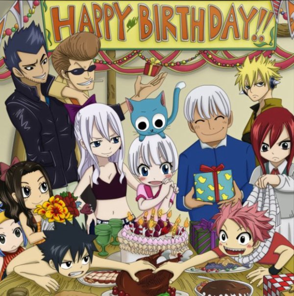 Carte anniversaire animée manga