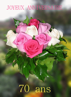 Carte anniversaire femme bouquet de fleurs