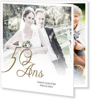 Modele carte invitation anniversaire de mariage 50 ans