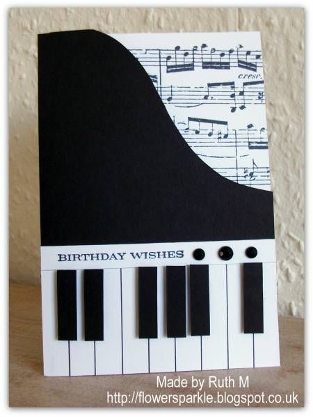 Carte anniversaire homme piano