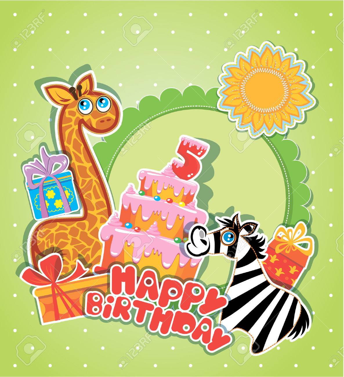 Carte anniversaire zebre
