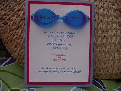 Carte invitation anniversaire gratuite piscine