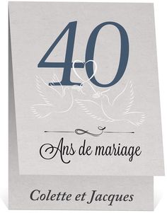 Modele carte invitation anniversaire 40 ans mariage