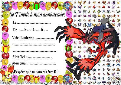 Image carte invitation anniversaire pokemon