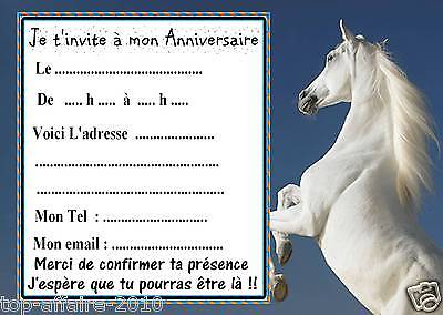 Carte d'invitation anniversaire a imprimer cheval