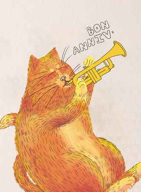 Carte anniversaire gratuite trompette