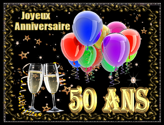 Carte joyeux anniversaire 50ans