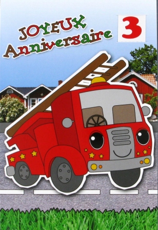 Carte anniversaire avec camion
