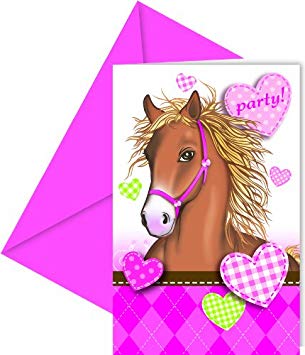 Carte anniversaire pour enfant de cheval