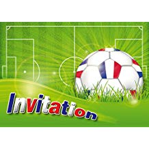 Carte invitation anniversaire en forme de ballon de foot