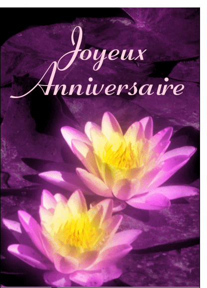 Carte anniversaire fleurs à partager sur facebook