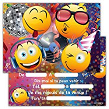 Carte invitation anniversaire emoji a imprimer