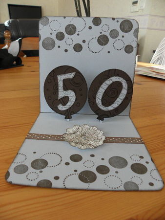 Carte anniversaire 50ans scrapbooking