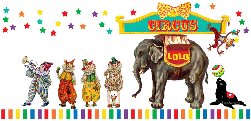 Carte anniversaire thème cirque