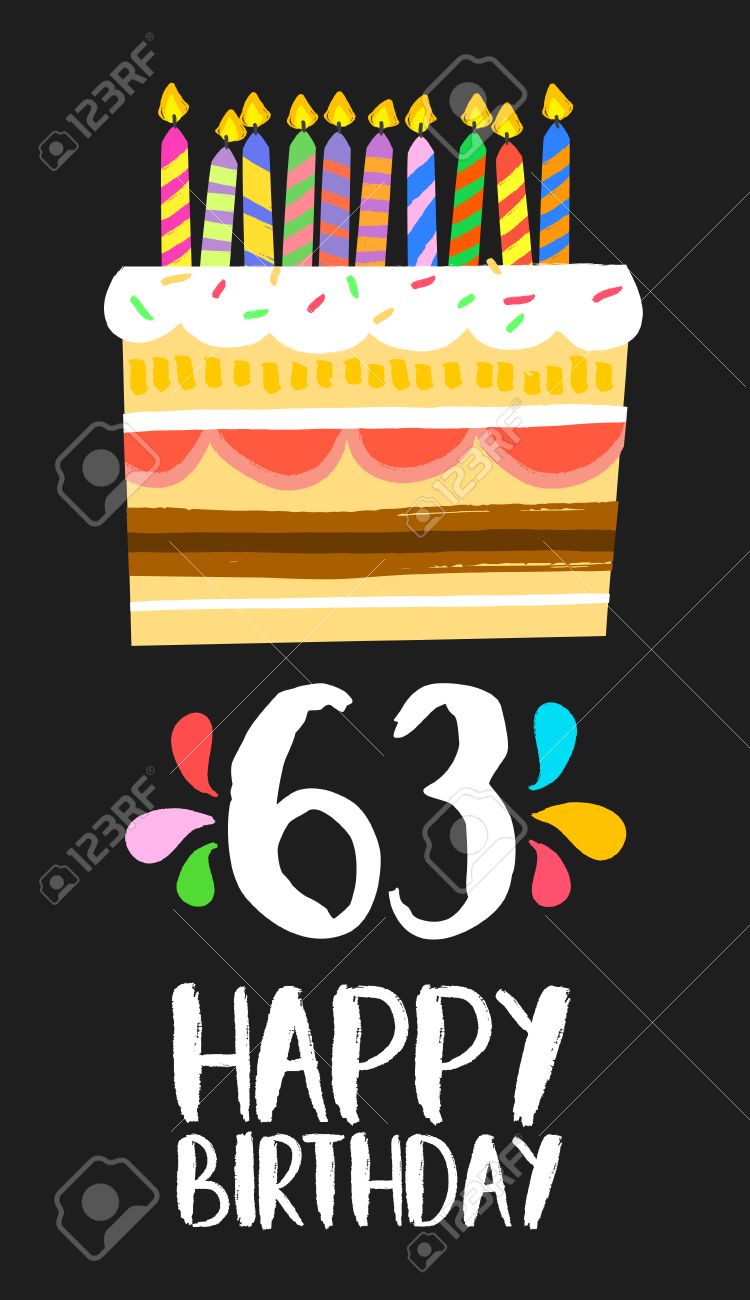 Carte anniversaire pour 63 ans