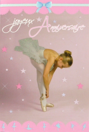 Carte anniversaire danseuse classique