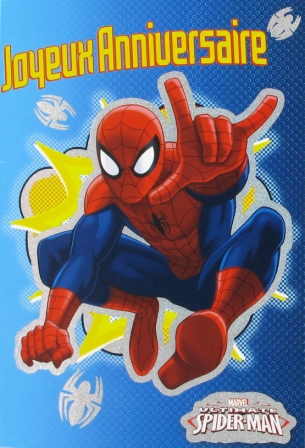 Carte anniversaire animée spider man