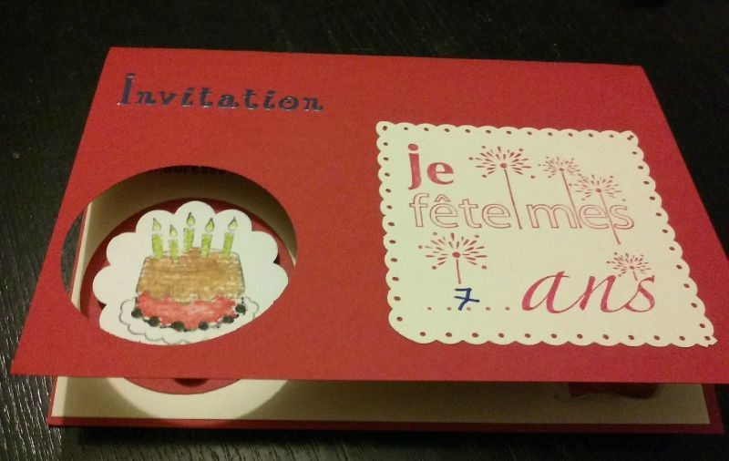 Carte invitation anniversaire scrap