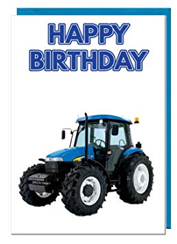 Carte anniversaire tracteurs