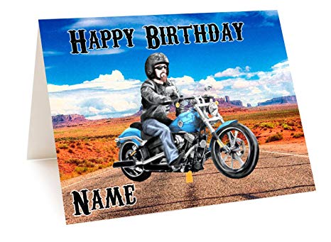 Carte anniversaire moto harley davidson
