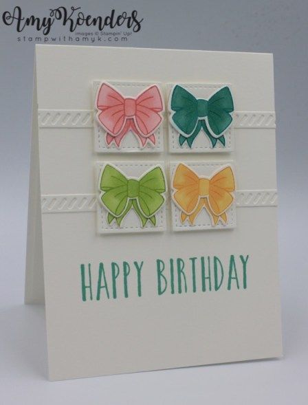 Stampin up carte anniversaire fille