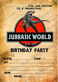 Carte invitation anniversaire jurassic world