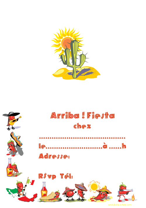 Carte anniversaire mexicaine