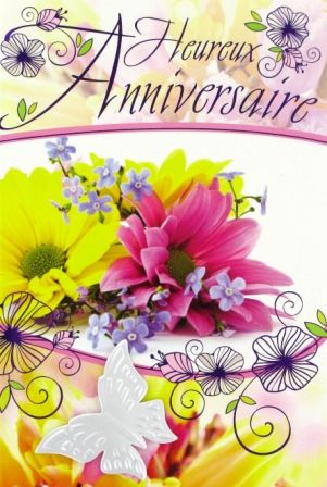 Carte anniversaire fleurie gratuite