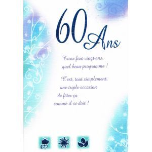 Carte anniversaire adulte 60 ans