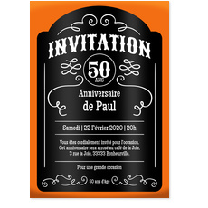 Idée carte d invitation anniversaire 50 ans