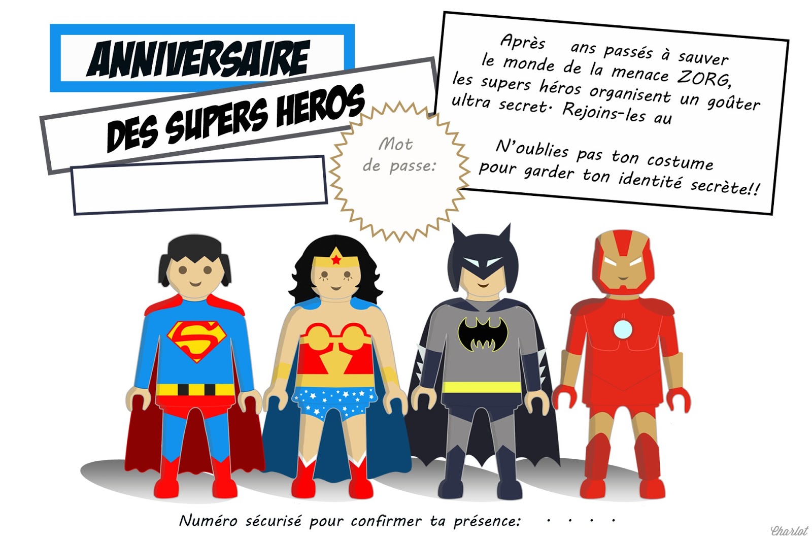 Texte invitation anniversaire super heros