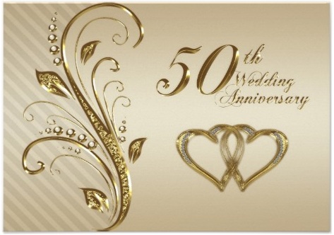 Anniversaire mariage 50 ans carte