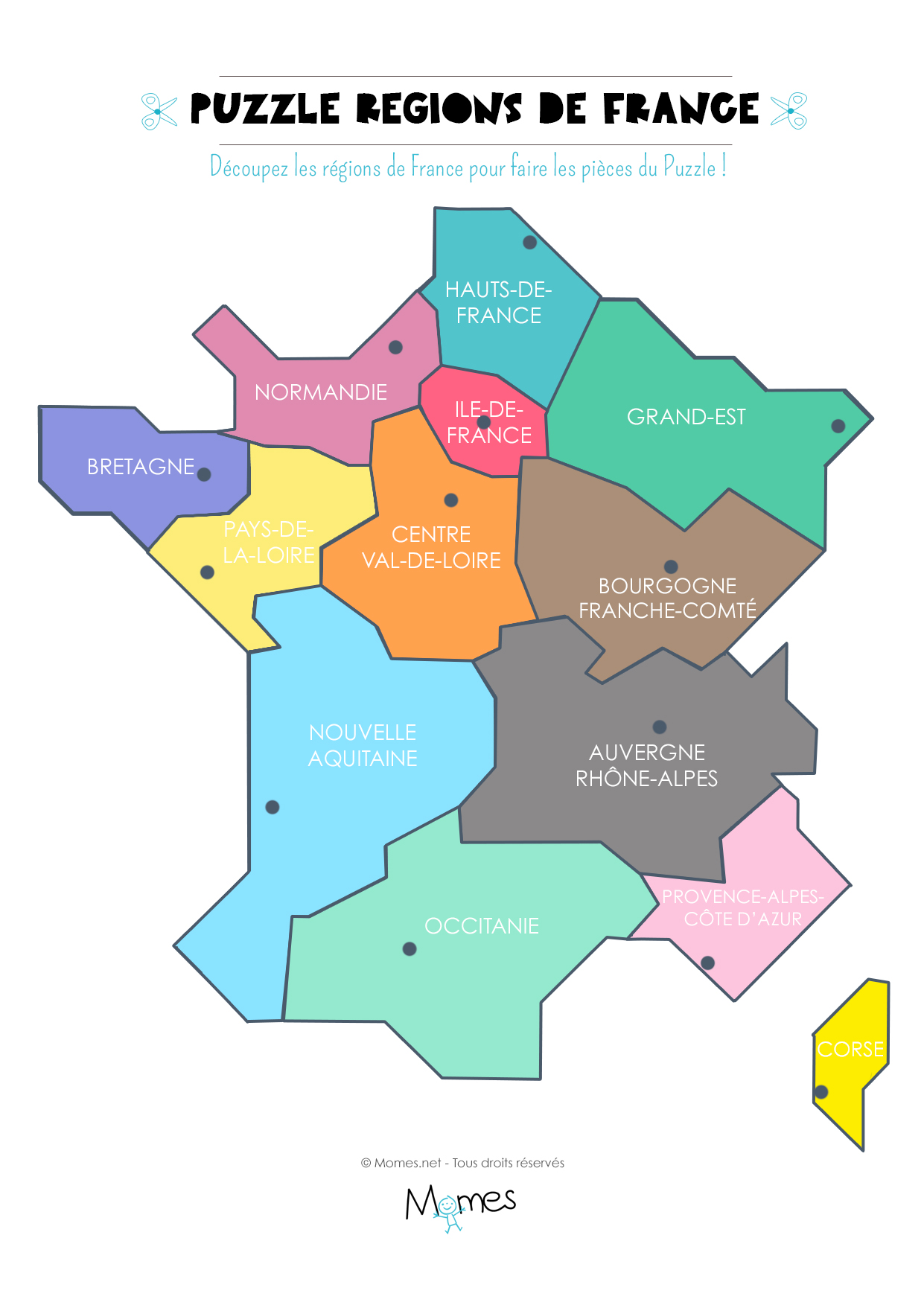 Carte anniversaire des regions