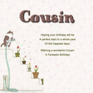 Carte anniversaire pour cousin