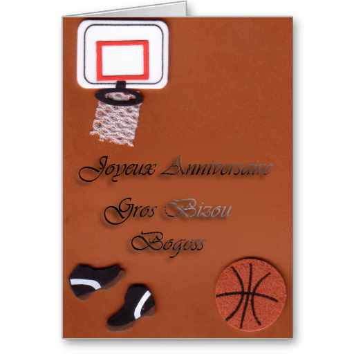 Carte anniversaire pour basketteur