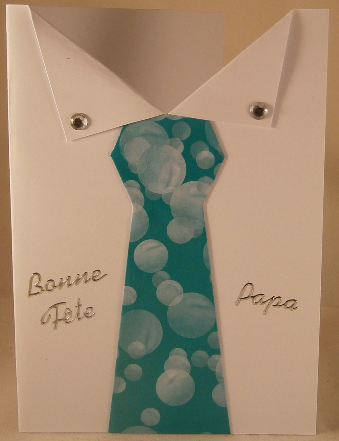 Carte anniversaire chemise cravate