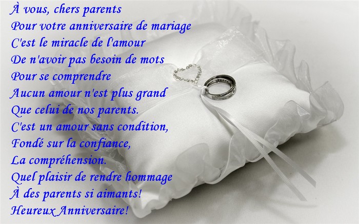Texte carte anniversaire de mariage parents