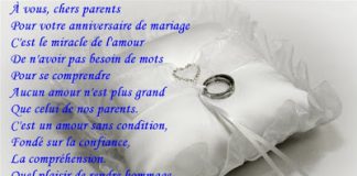 Texte anniversaire de mariage pour les parents