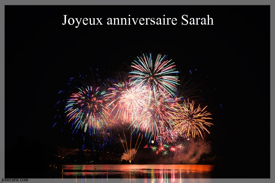 Carte virtuelle anniversaire sarah